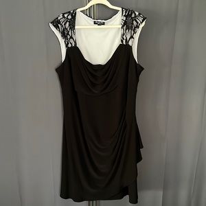 Black and white cocktail dress